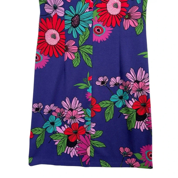 TRINA TURK Vibrant Floral Ponte‎ Knit Sleeveless Shift Dress 8 - Picture 6 of 13